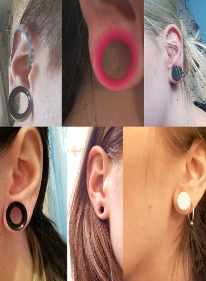 Juway Oveta Silicone Ear Plugs and Tunnels - Stretching Kit, Flexible Thin Rubber Gauge Tunnles 3/4 Plugs 20mm (32PCS) - Image 5